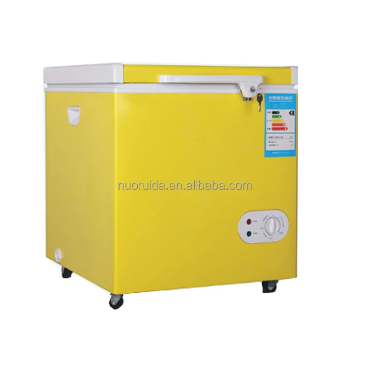12V DC solar deep chest freezer with battery powered freezer solar refrigerator with solar panel