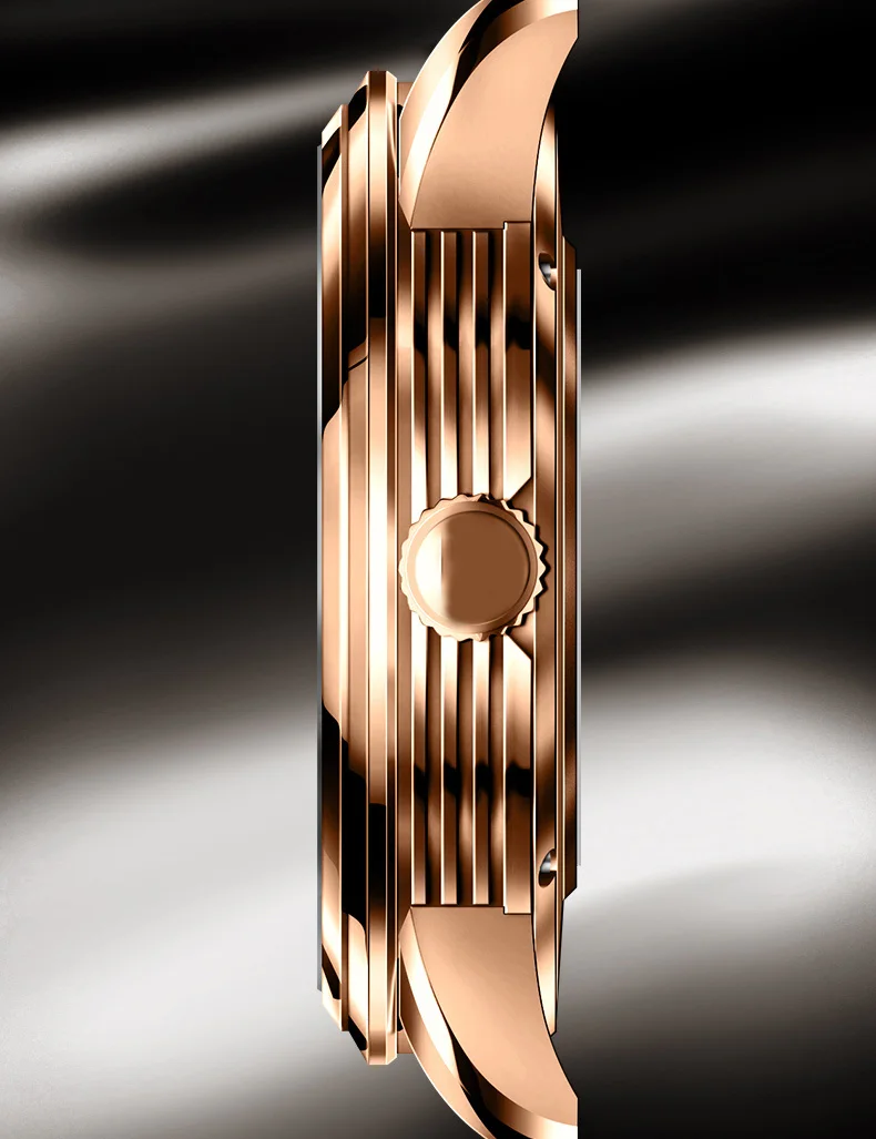 Luxury stainless steel case skeleton flywheel 24 hour show waterproof men automatic mechanical watch