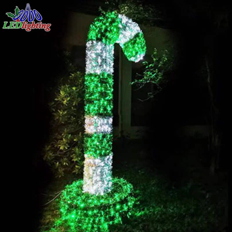 christmas decoration large 3d illuminate led aberdeen candy cane motif lights outdoor garden pictures images