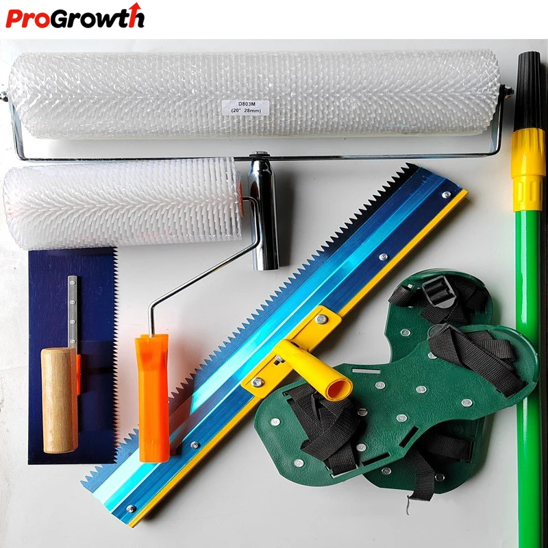 Cement Self-leveling Tool Kits Defoaming Drum Toothed Scraper Construction Hand Tools Set Floor Paint Tool Combination