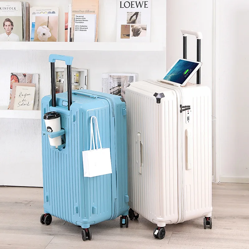 2024 High-Qulity Women Luggage PC Suitcase Travel Trolley Case Mute Spinner Wheels Rolling Baggage TSA Lock Carry Luggage