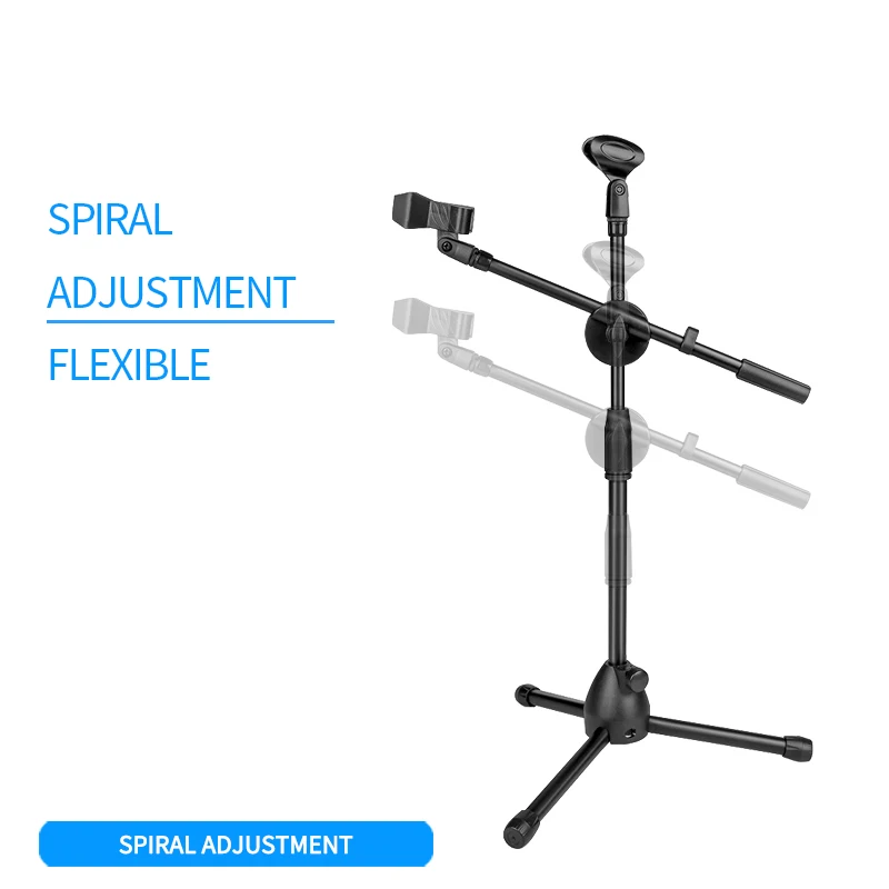1.2m metal floor stand of microphone withTripod landing support stage microphone support Studio stand