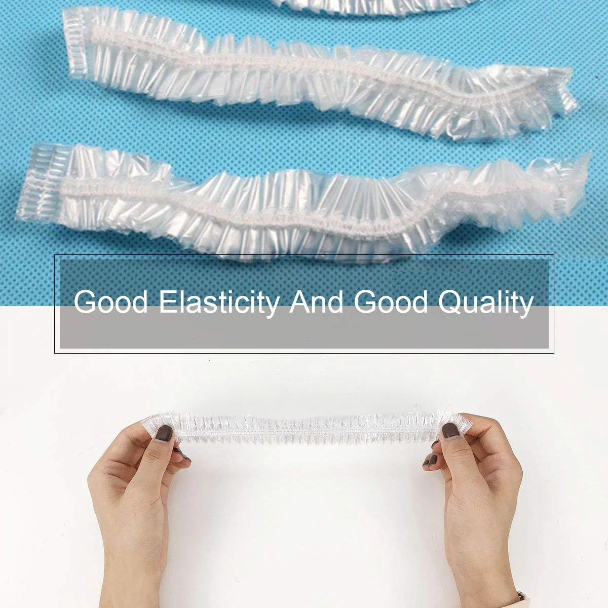 High Quality Cheap Waterproof Salon Hair Dry Cap Custom Plastic Transparent Hair Cover Bath Disposable Shower Caps