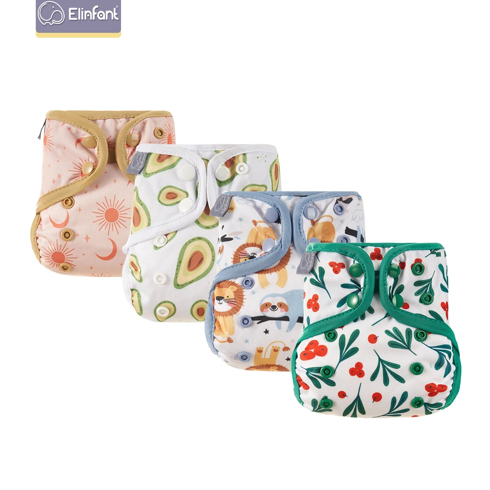Elinfant 0-6kg reusable no lining Newborn baby cloth diaper cover