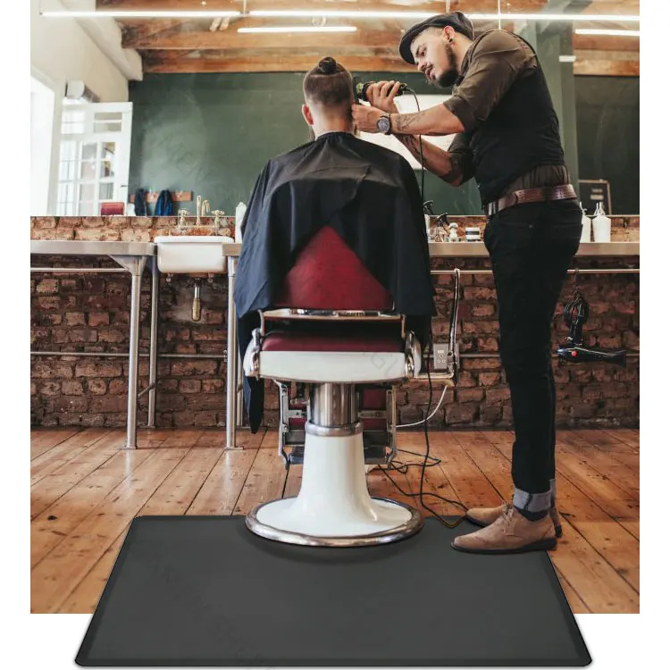 Sheepmats AHome Non Slip Rectangle Anti Fatigue Hair Salon Beauty Barber Station Standing Mat For Barber Chair
