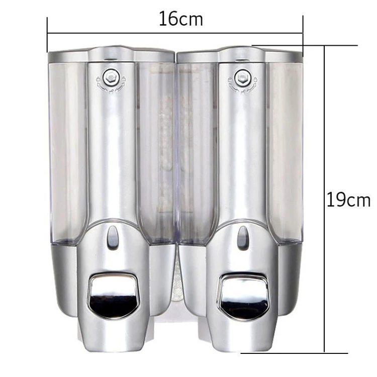 
350ml Soap Dispenser Wall Mount Manual Hand Liquid Shampoo Shower Gel Dispenser Lotion Container for Office Bathroom 