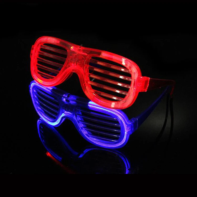 Holiday shutter shades Neon EL Wire flashing glasses LED light up glasses cold light luminous club concert party glasses