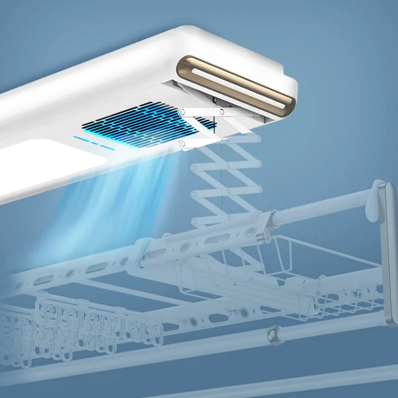 Automatic Electric Luxury Ceiling Mounted Folding White Clothes Cloth Hanger Laundry Drying Rack