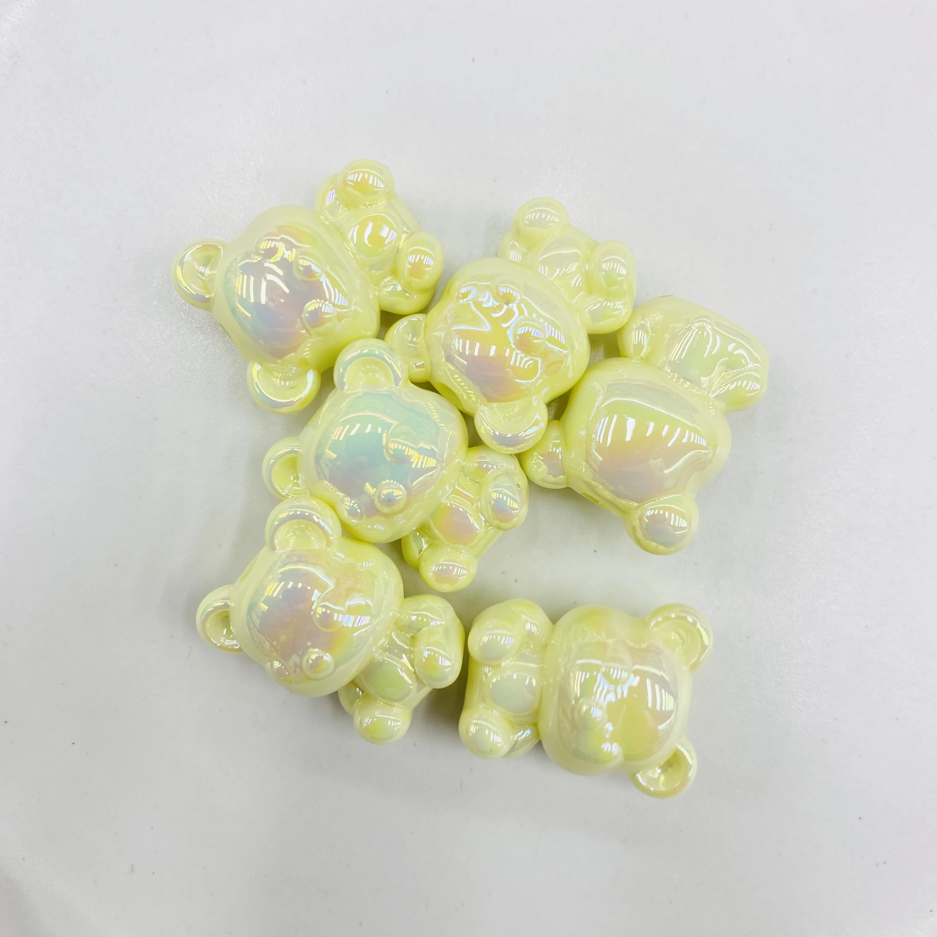 AB Color ACrylic DIY Plastic & Lucite Beads Cute Cartoon Violent Bear Bracelet & Necklace Accessories Wholesale Jewelry Making