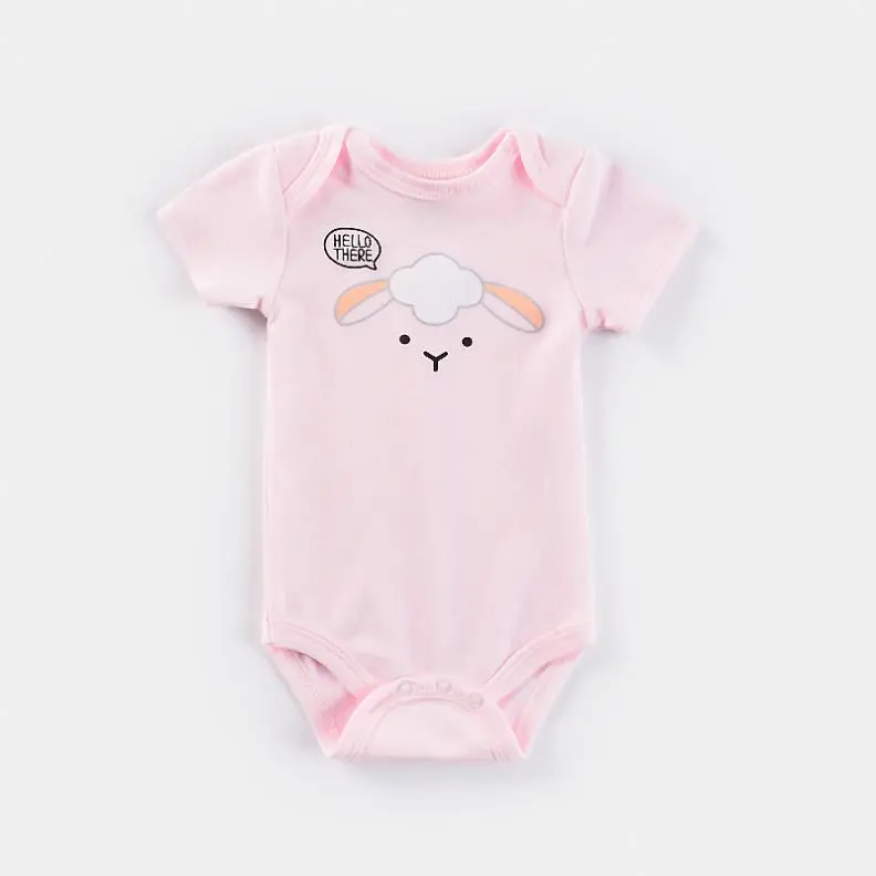 Summer men and women short -sleeved fart clothing newborn cotton triangle climbing clothes