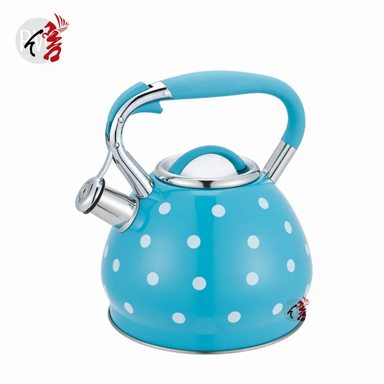 Realwin 3L Large Capacity Kitchen 304 Stainless Steel Tea Kettle Polka dot Whistling Teapot Suitable For Induction Cooker Gas