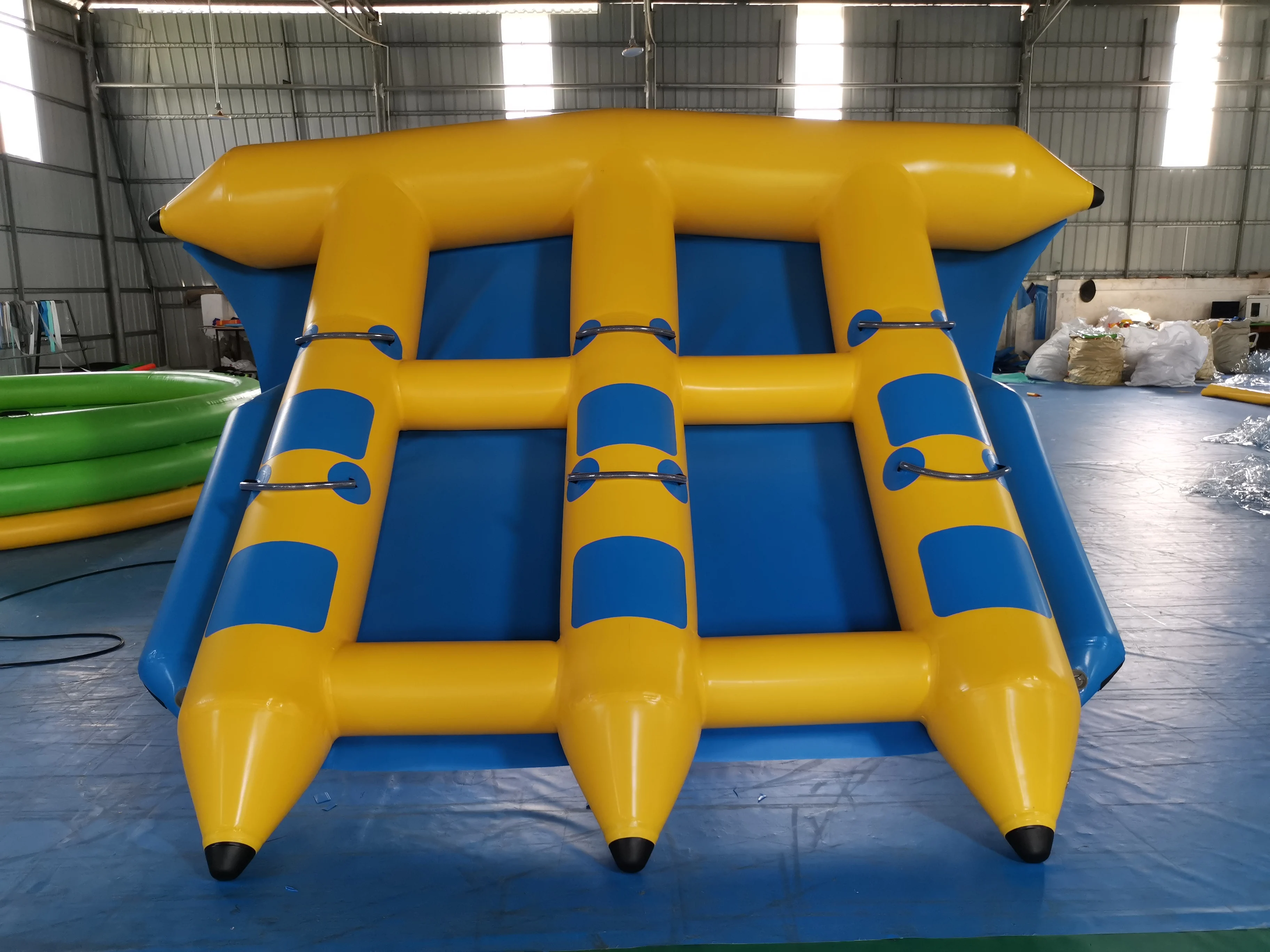 Hot Selling Fly Fish Water Sports Inflatable Double Towable Banana Boat For Sale  PVC Water Sport Games