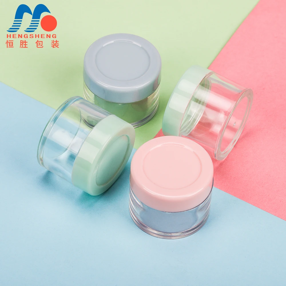 Hengsheng factory custom small plastic cream packaging cheap  clear jar 15g