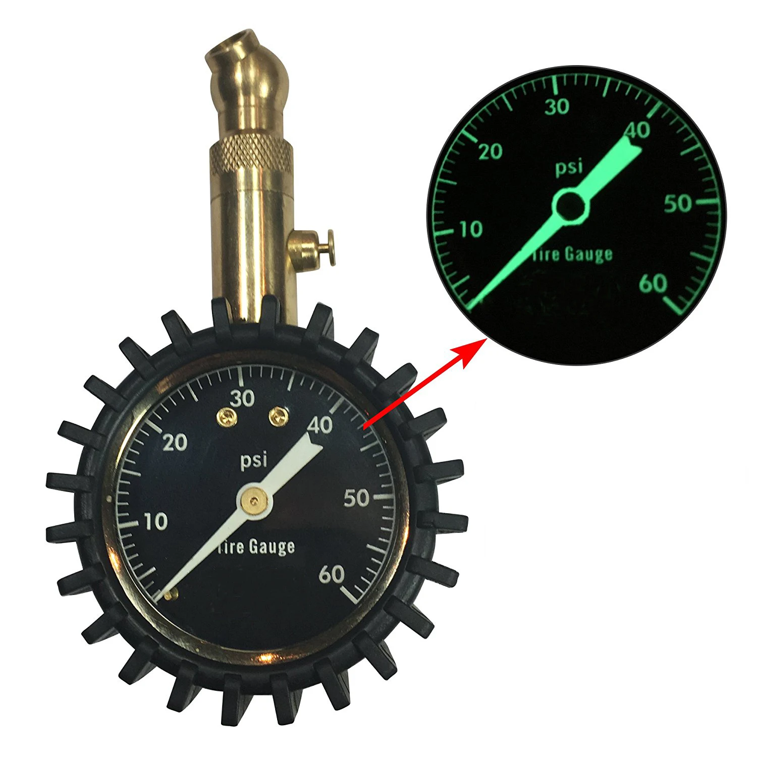 New Cheap Analog Dial Tire Pressure Gauge for All 8V1 Valve Cars
