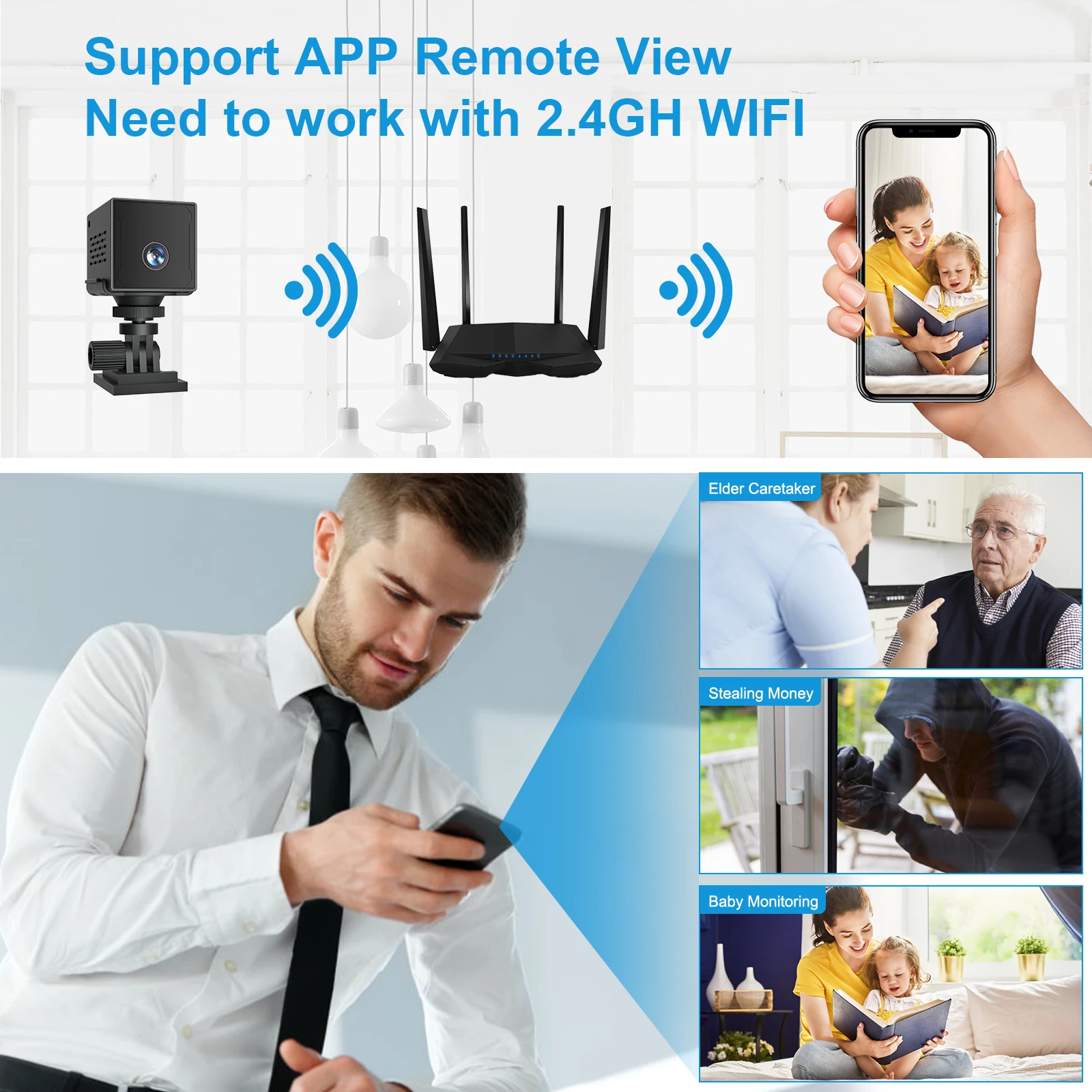 Мини-камера видеонаблюдения с поддержкой Wi-Fi