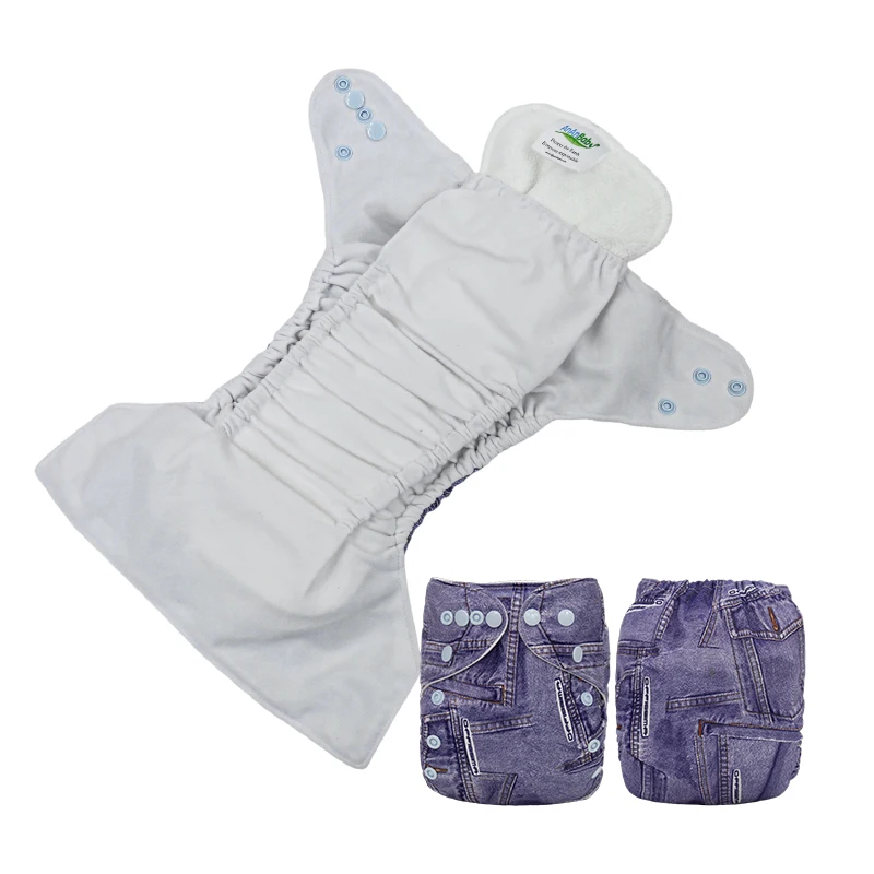 Ananbaby OEM/ODM Comfortable Suede Cloth Nappies High Elastic Double Gussets Baby Cloth Diaper Manufacturer
