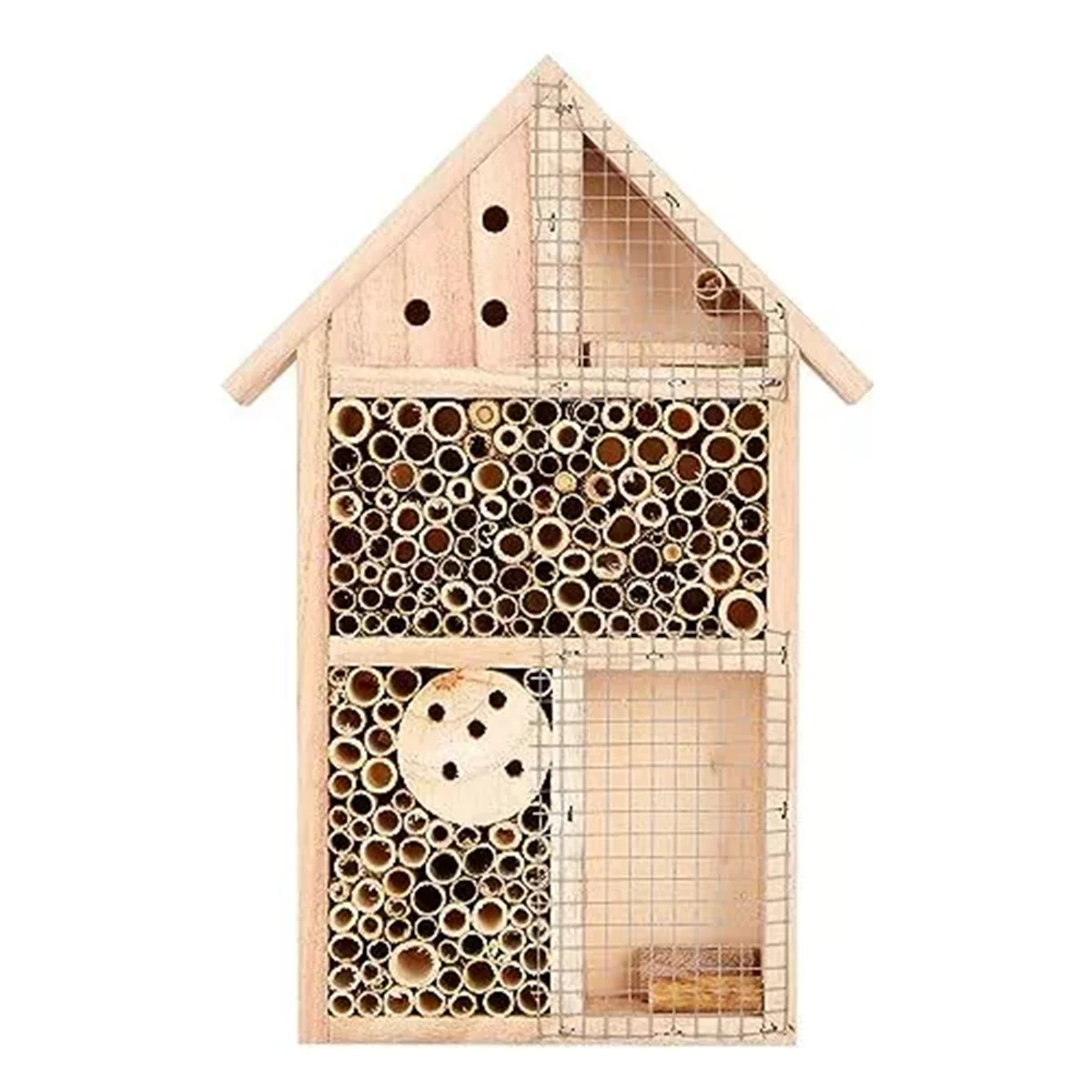 WILDMX Wooden Insect House Hotel Butterfly, Ladybug, Bee Beneficial Insect Habitat Hanging Outdoor Decorative Garden