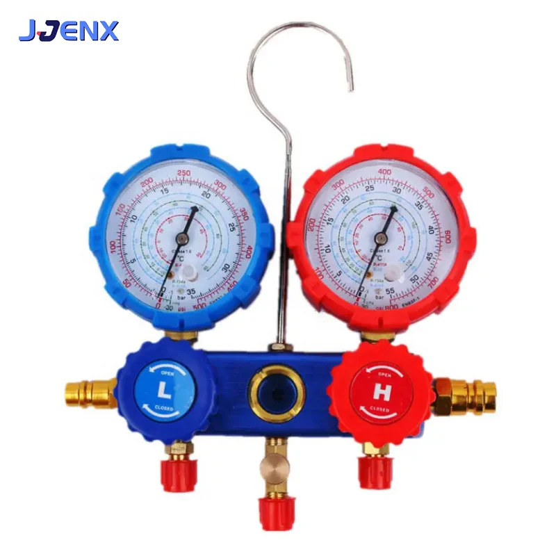 R12 R22 R134A manifold gauge set HVAC A/C Refrigerant Manifold Gauge Charging Hose Couplers Kit For Air condition car ac tools