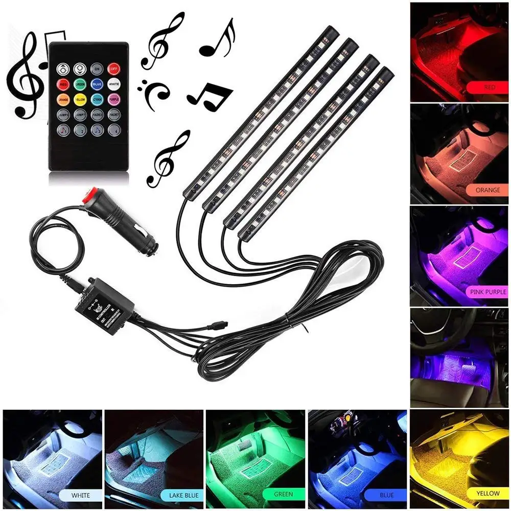 Shenzhen LED Strip Car Accessories Atmosphere Decorative Lighting System LED Car Interior Light LED Strip Car