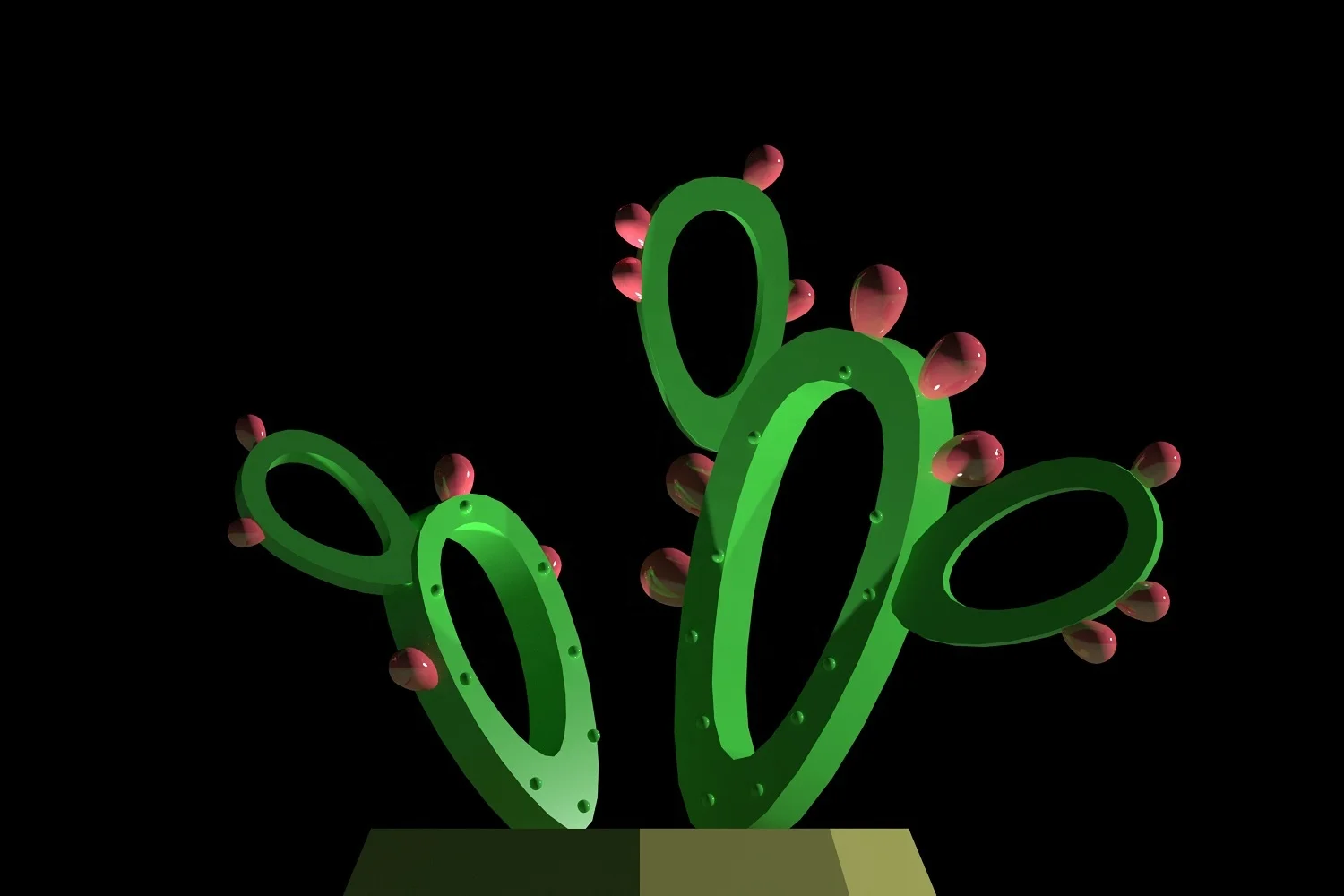 Открытый торговый центр доступные светильники для отеля среднего размера декоративное искусство Зеленый Кактус красный цветок металлическая скульптура из нержавеющей стали