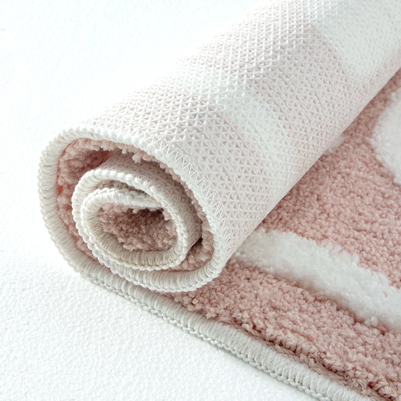High quality comfort Shaggy Microfiber Bathroom absorbent Mat Non Slip Printed Door Mats washable bath Floor Rug