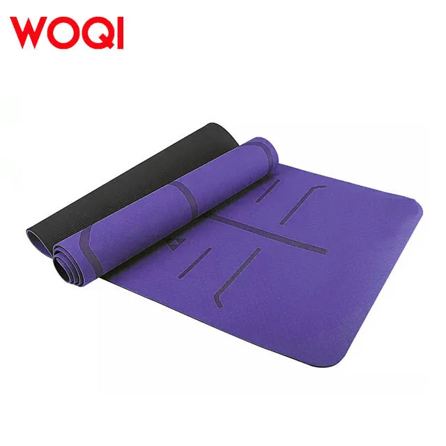WOQI Wholesale Customized Environmentally Friendly TPE Yoga Mats for Home Fitness Printing Yoga Mats