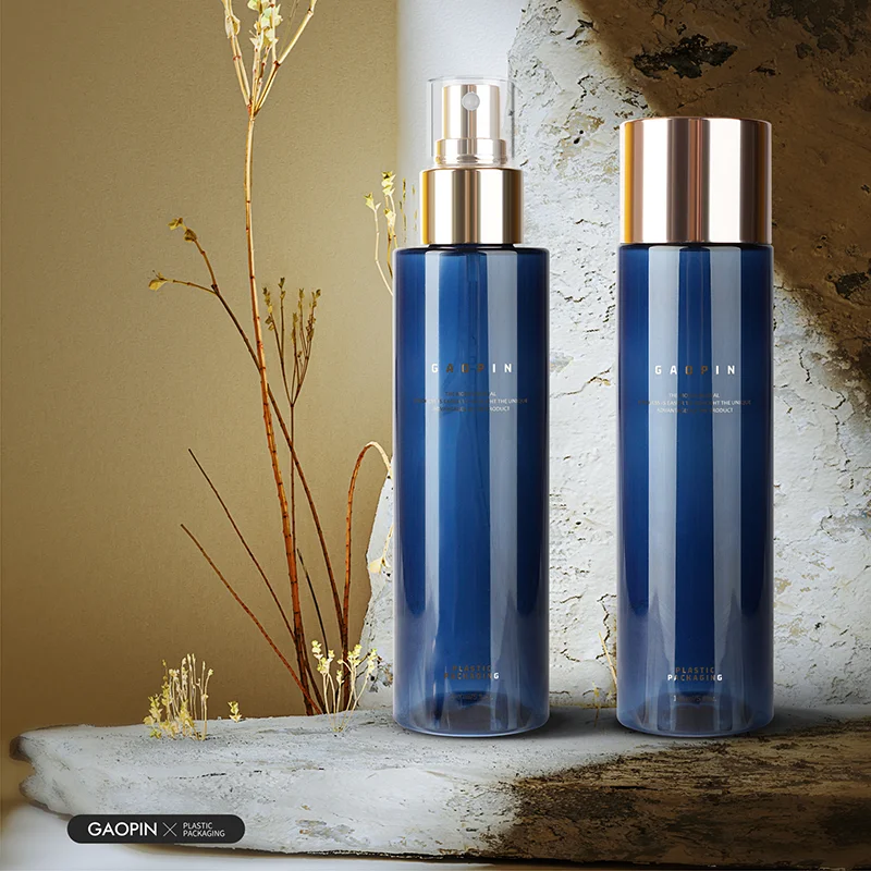 150ml customize high quality eco circular 150ml blue plastic small skincare pet fine mist spray bottles