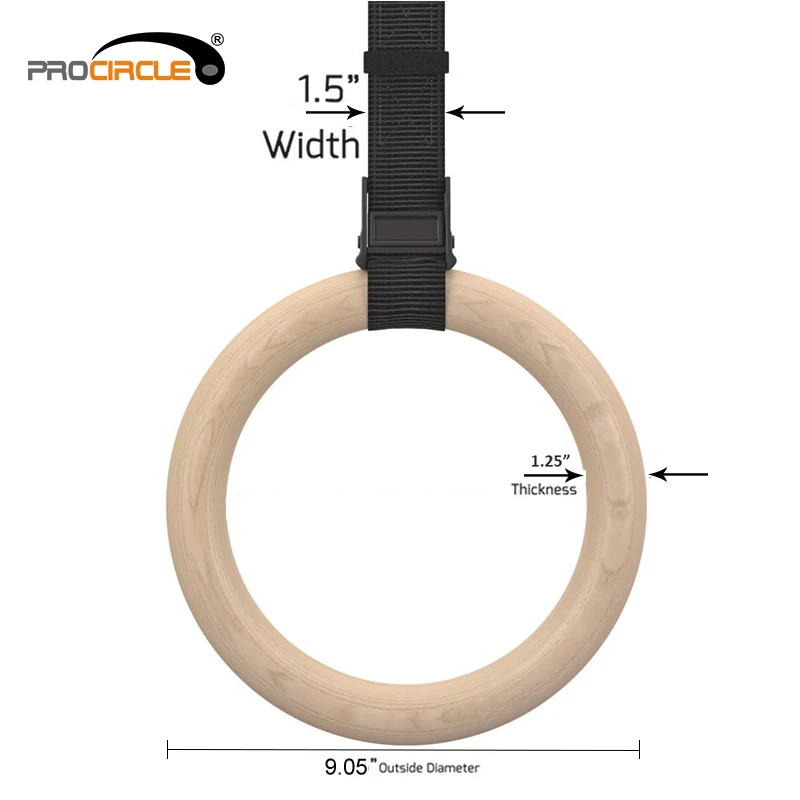 High Quantity Wholesale Training Straps Wood Gymnastic Rings