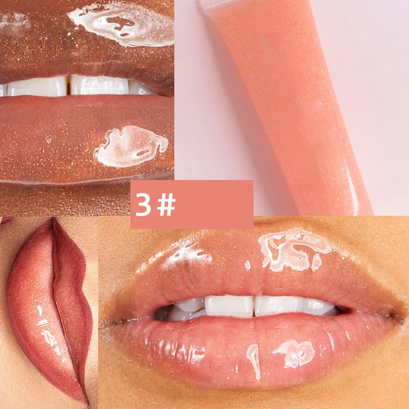 diy holographic oil clear plumping thick base rose petal lipgloss glitter custom logo private label