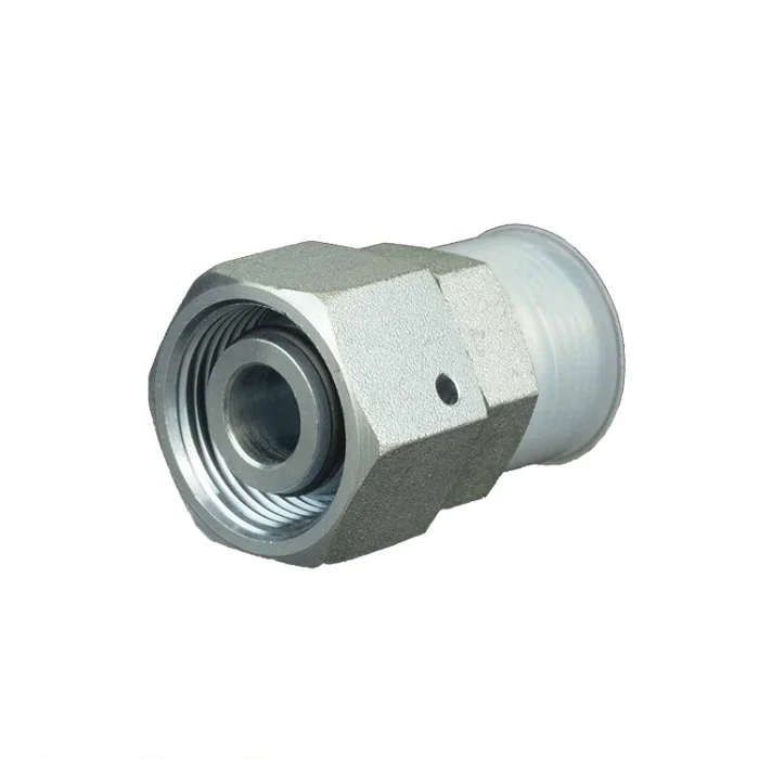 high quality China supplier hydraulic pipe fittings transition joint thread straight hydraulic adapters 2D excavator pipe used