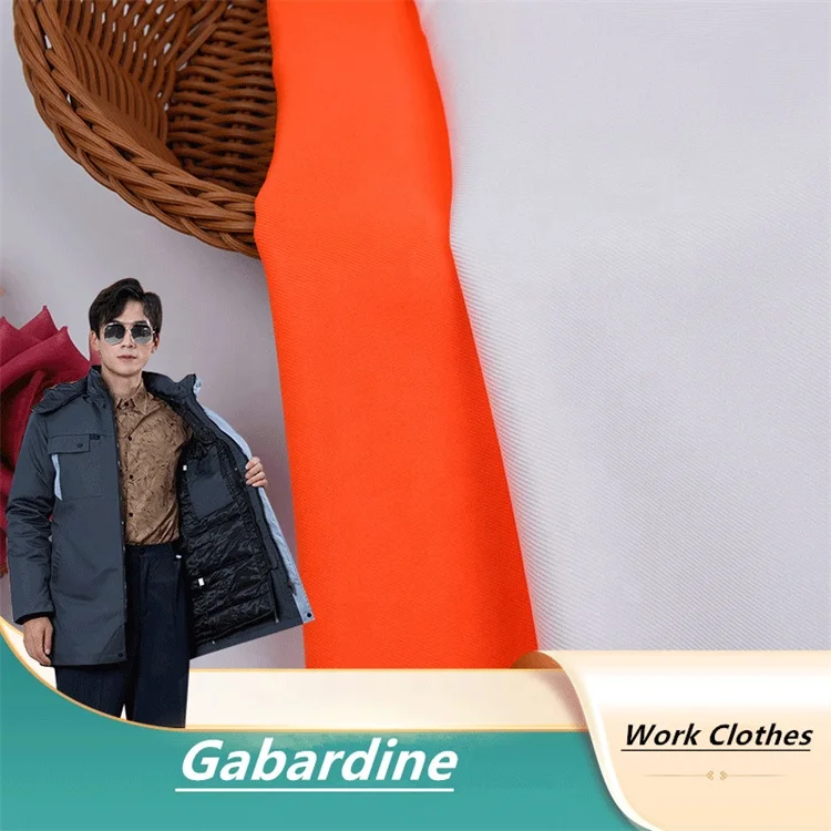 100% Polyester Gabardine Twill Uniform Labour Cloth Stripe Carbon Fiber Polyester/Cotton Anti Static Fabric For Workwear