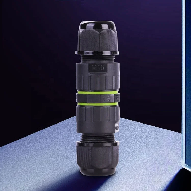 M16 2 Pin Electrical Nylon PA66 Cable Connector Box Waterproof Junction Box LED Luminary IP68 Connector