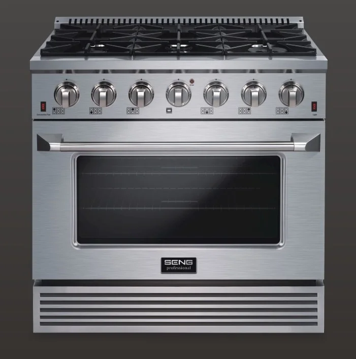 
SENG ETL certified kitchen stainless steel free standing oven 4 burner 30&36&48 inch professional gas range 