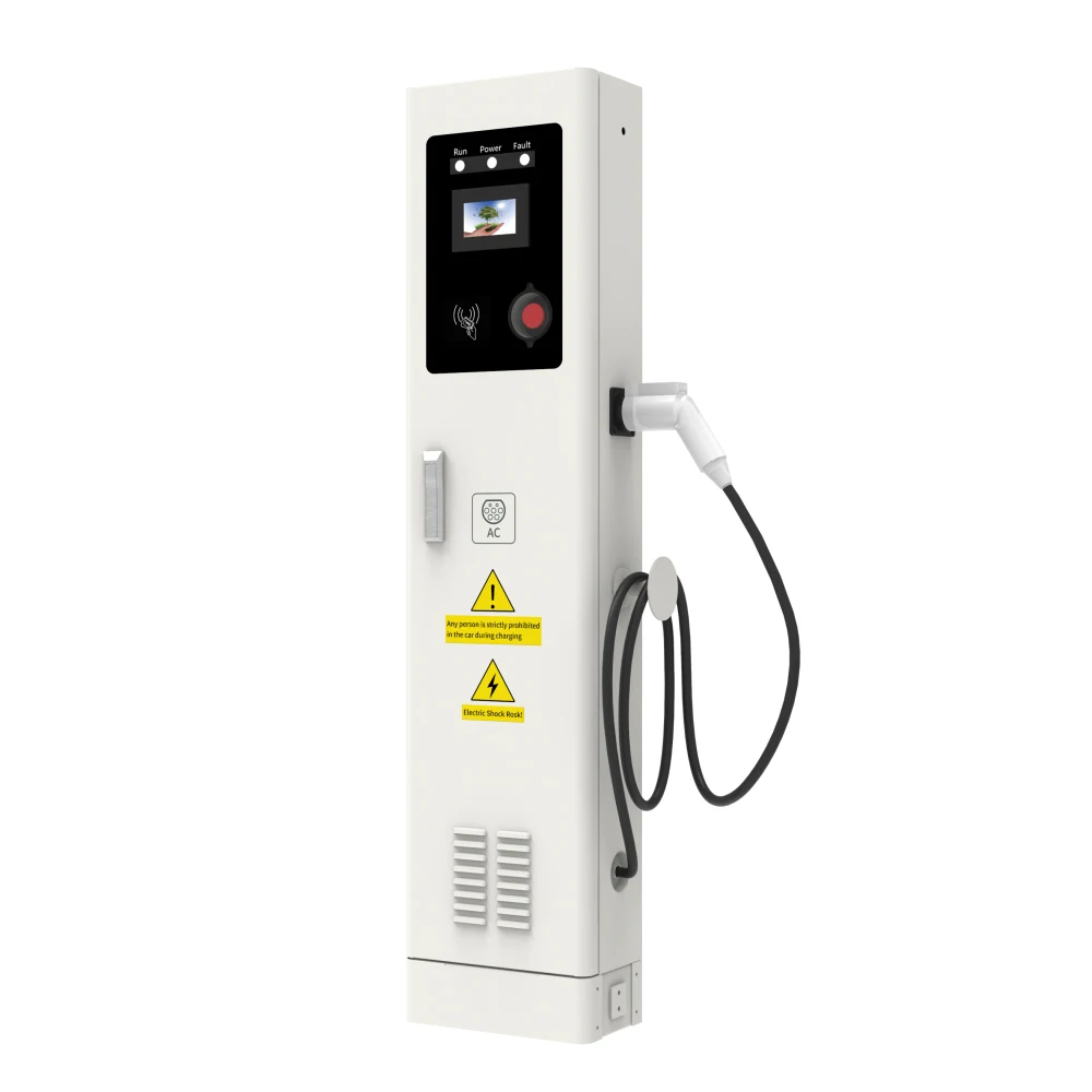Оптовая продажа OEM ODM gbt type2 16a 32a 7kw 22kw напольная электрическая Автомобильная зарядная станция переменного тока со светодиодным сенсорным экраном