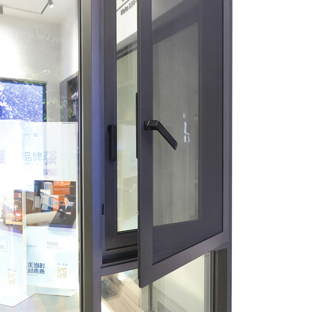 Residential Project Double Glazed Aluminum Window Outside  Opening Glass Casement Windows