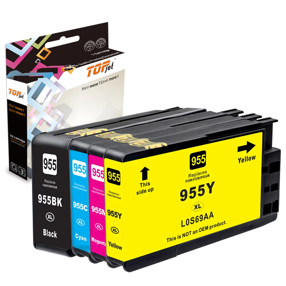 Topjet 959XL 955XL 959 955 совместимый цветной струйный картридж для HP HP959 hp955 Officejet Pro 7720 7740 8210 8710 принтера