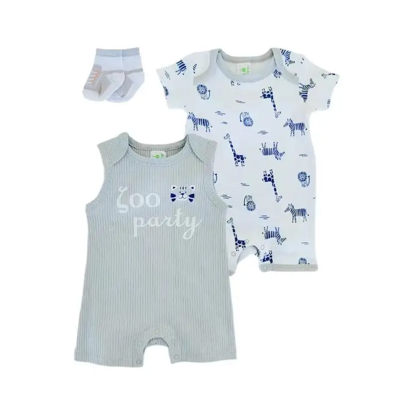 Newborn Baby Boy Girl Long Sleeve Rompers Wholesale Toddler Clothes Babi Romper Set Wear Suit