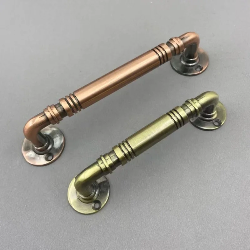 Hot ZINC  Aluminum Retro External Installation Gold AC Cabinet Door Drawer Handle Room Door Hole Free Furniture Handle