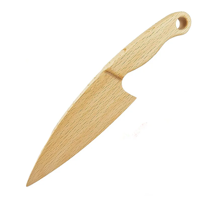 Montessori Handmade Craft Wood Handle Wooden Kids Knife for Kitchen