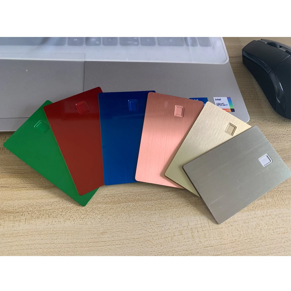 Custom Brush Finished Personalized Metal Blank Credit Cards Cheap Laser Engraving Metal Business Gifts Cards