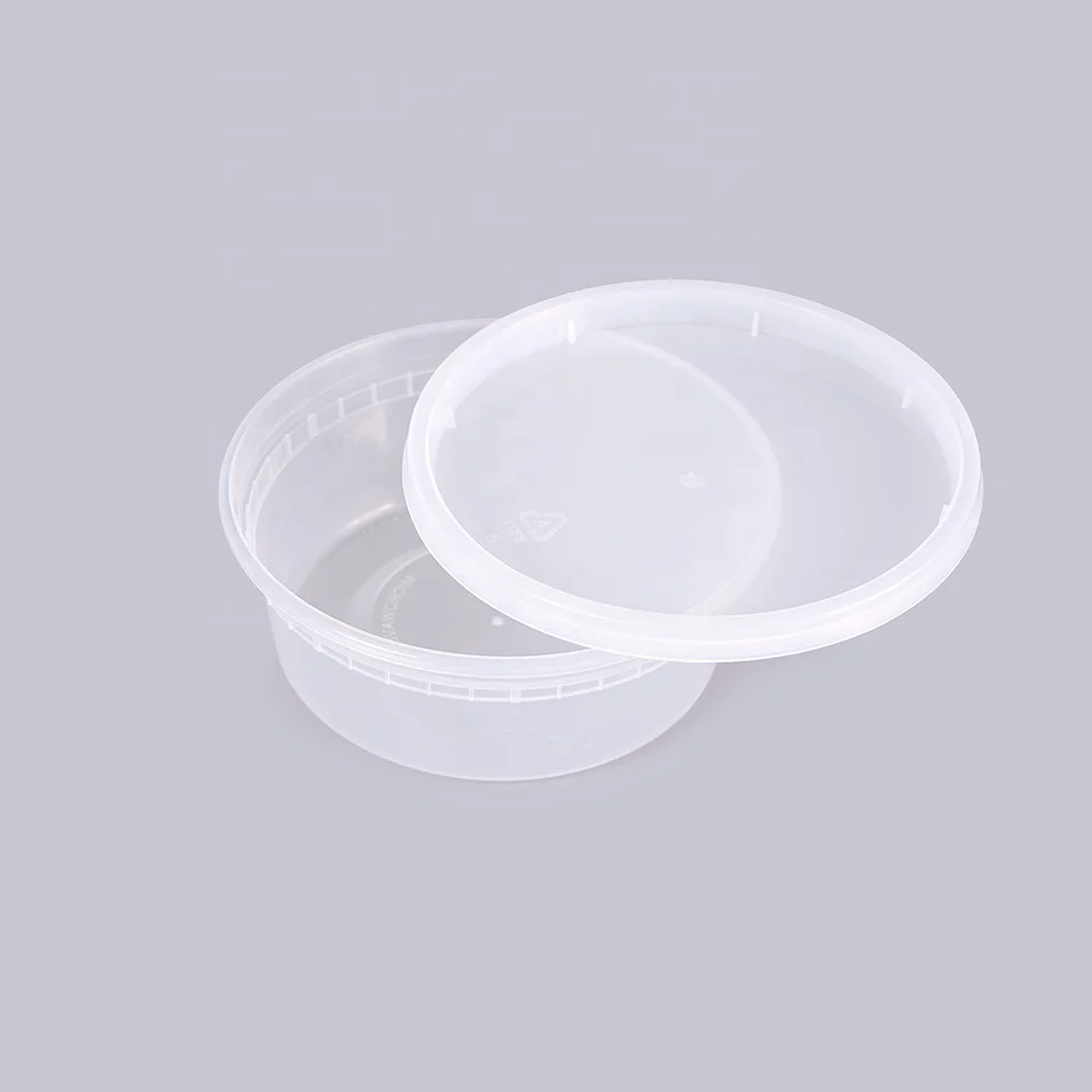 Take away soup or drinks cups disposable pp plastic cups with pe lids has good leak-proof performance