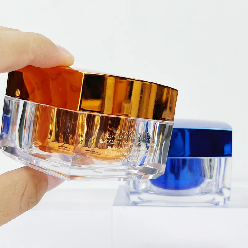 15g 30g 50g square cosmetic containers packaging Lip balm Eye Cream empty plastic square acrylic jar