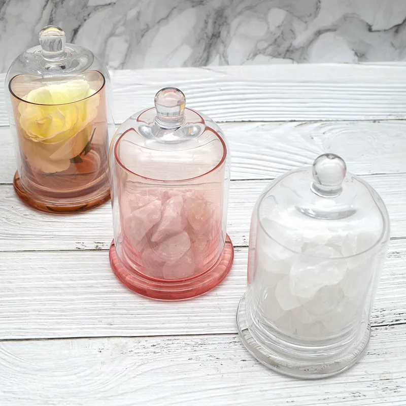 hot selling wholesale price glass dome bell candle jars with glass cover