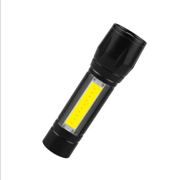 USB Rechargeable Flashlight COB Flash Light Inside Battery Zoomable LED Tactical Flashlight High lumen for Indoor & Outdoor Use