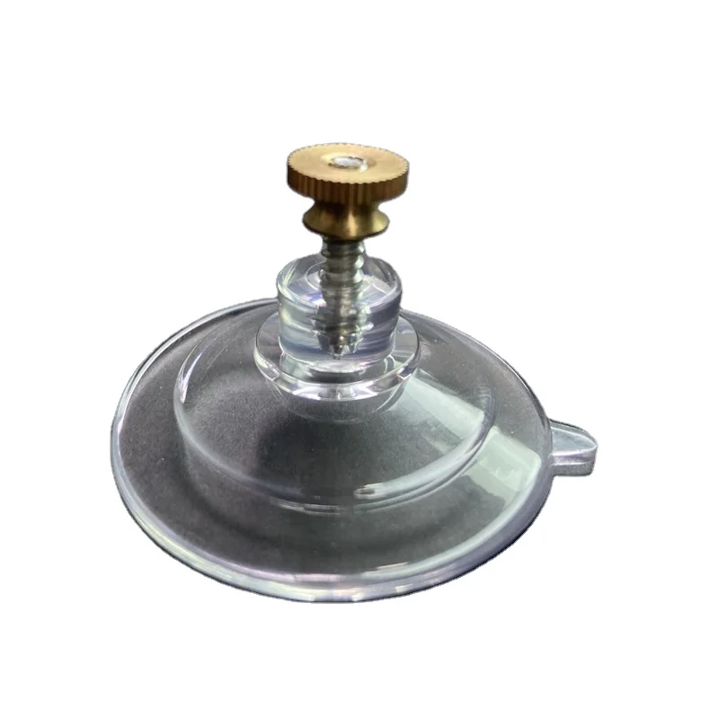 Thickened Dia.45mm PVC clear transparent suction cup with screw copper nut  ear for multiple use