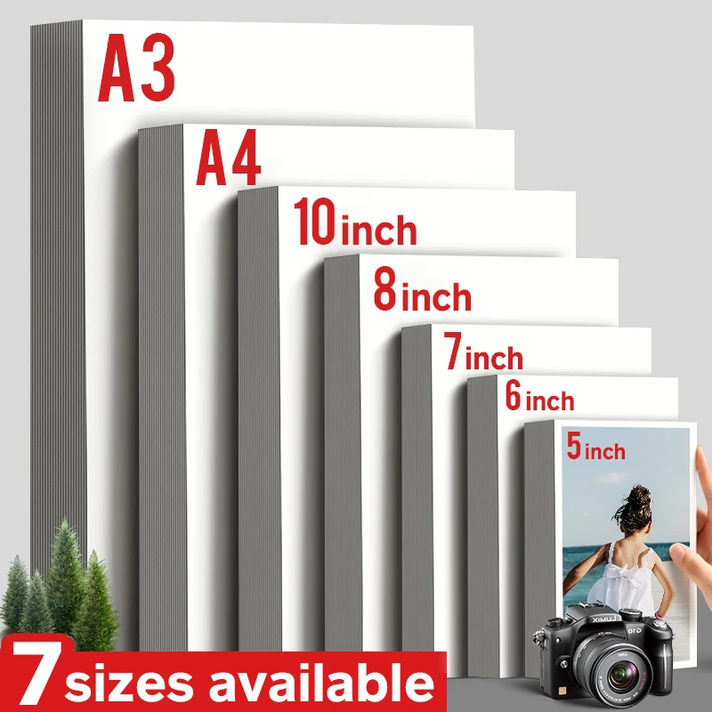 Premium 300gsm Inkjet Coated Photo Paper Double Sided Glossy 100% Virgin Pulp C2S Cardstock Paper Gloss Matte Photo Paper