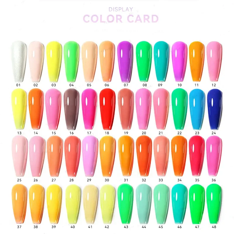 IMTITI Nail factory supplie design unique gel nail polish bottle 48color collection luminous glow in the dark gel polish set box