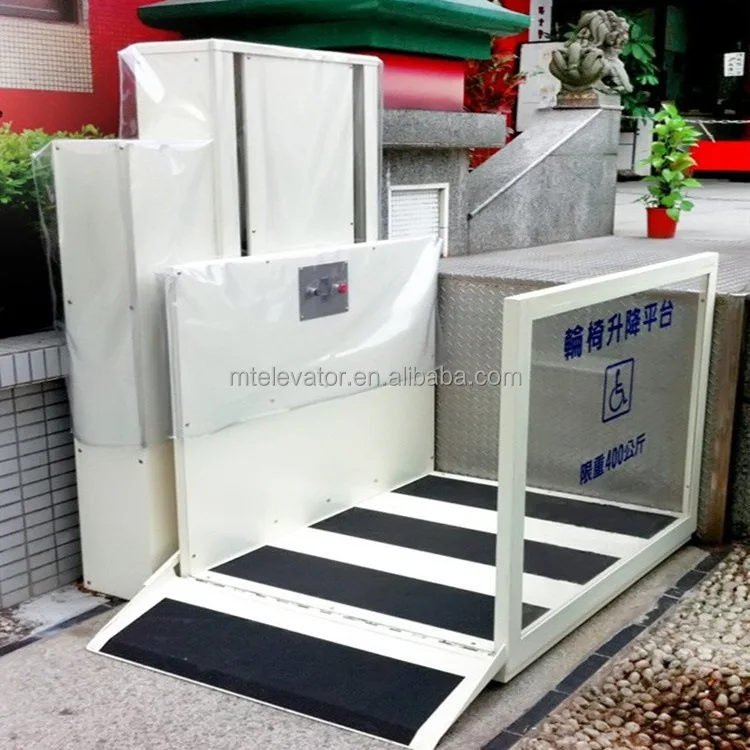 Chinese factory home disabled elevator, wheelchair right Angle lift selling