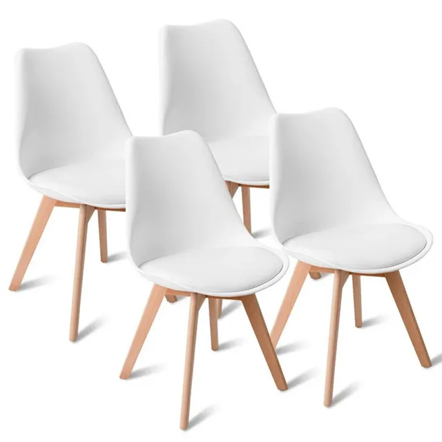 
Set of 4 Mid Century Modern Style Dining Side Chair Upholstered 