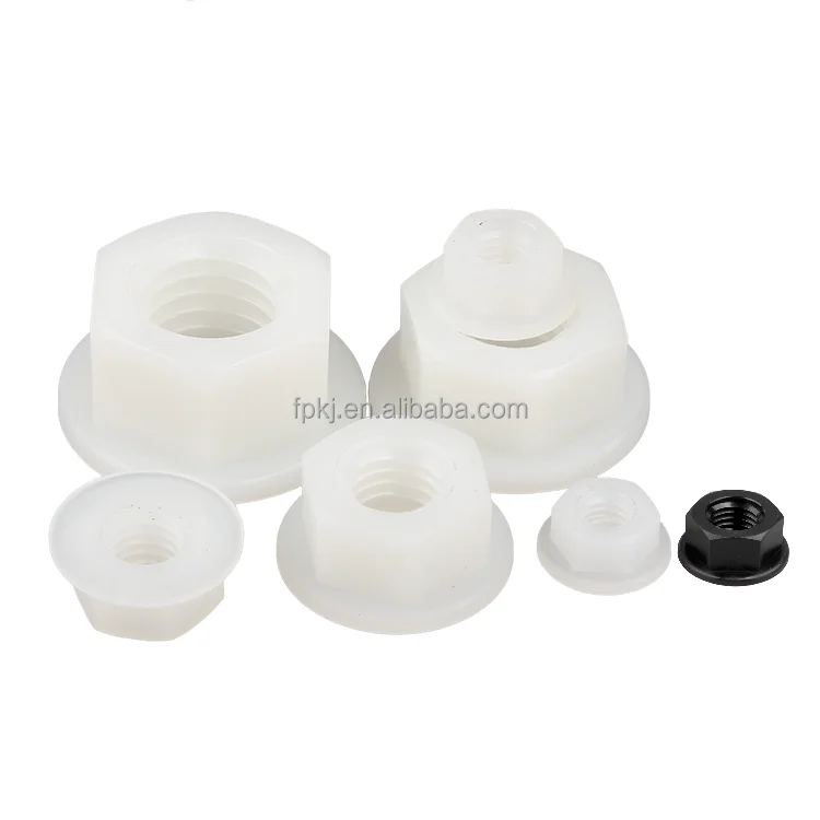 custom manufacturer plastic fastener m3 m4 m5 m6 BLACK PLASTIC NUTS white hex PA66 nylon nut